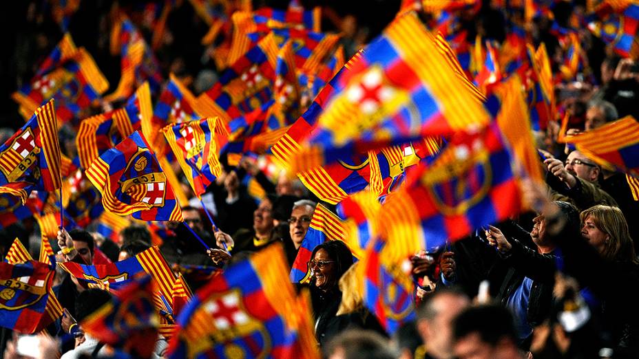 Torcida Culé. Crédito: David Ramos/Getty Images/VEJA