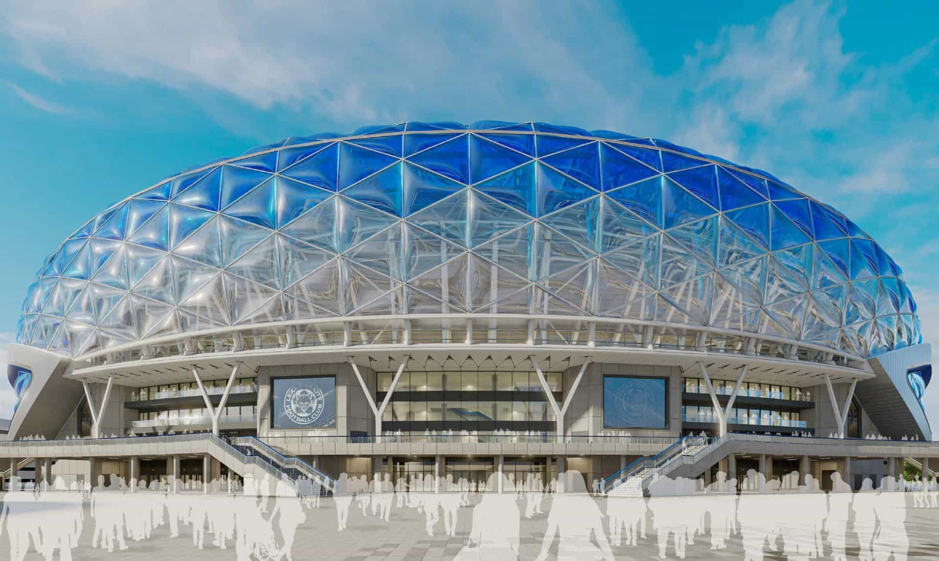 Projeto do novo estádio do Leicester City.