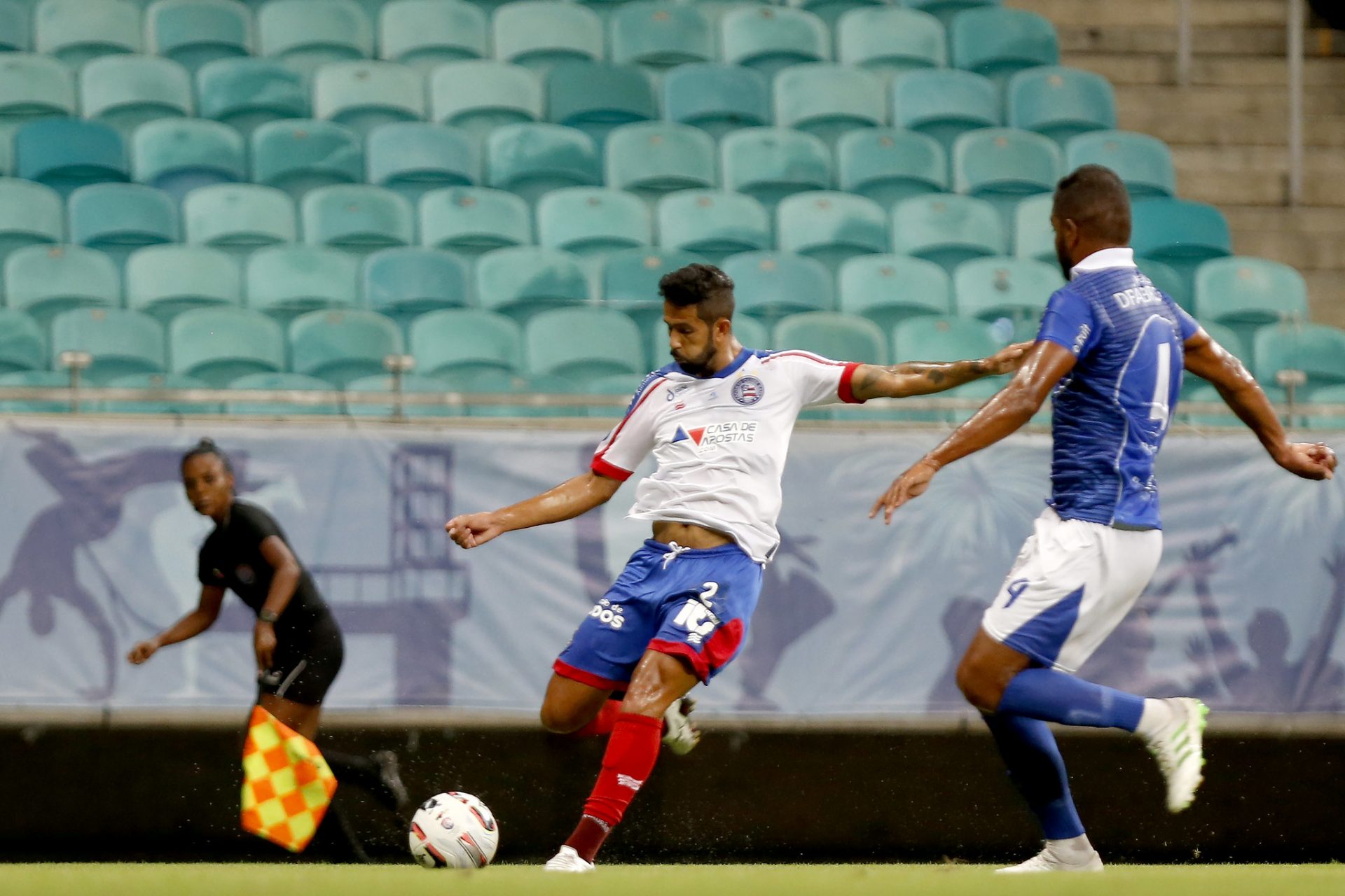 Jonathan valoriza estreia pelo Bahia. Foto: Felipe Oliveira / EC Bahia