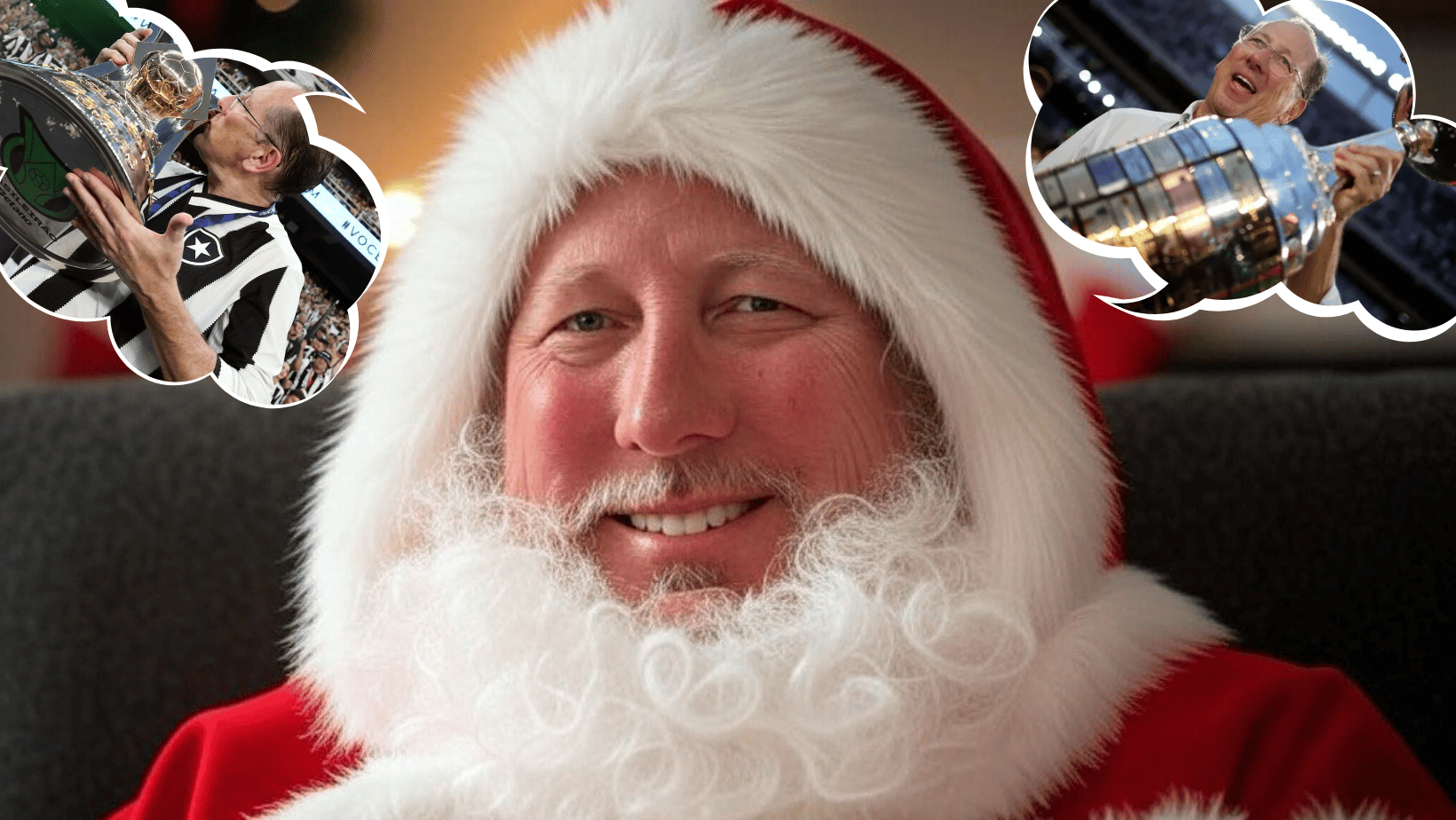 John Textor gerado como Papai Noel por IA.