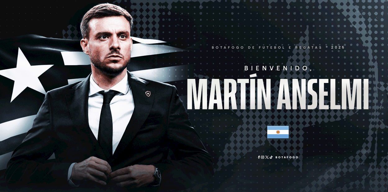 Anúncio de Martín Anselmi no Botafogo.