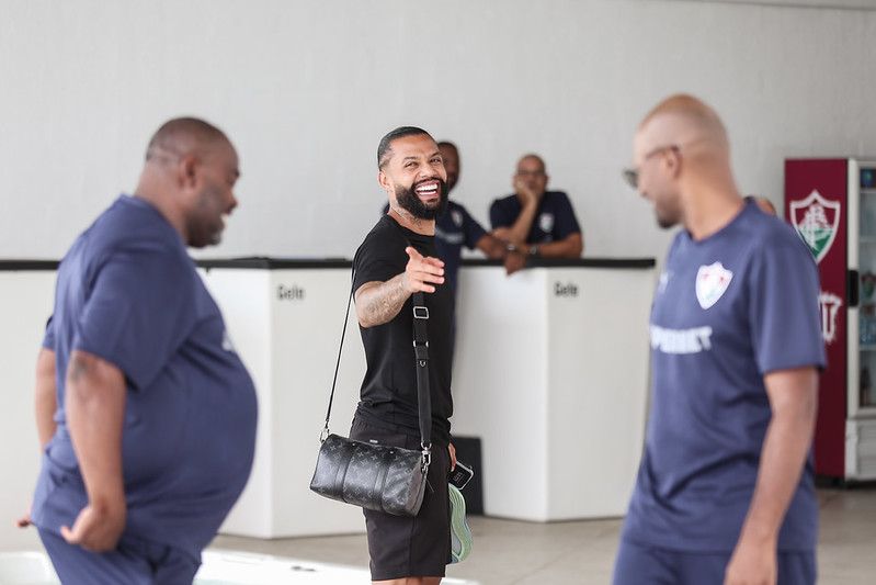 Otávio na reapresentação ao Fluminense. FOTO: LUCAS MERÇON / FLUMINENSE F.C.