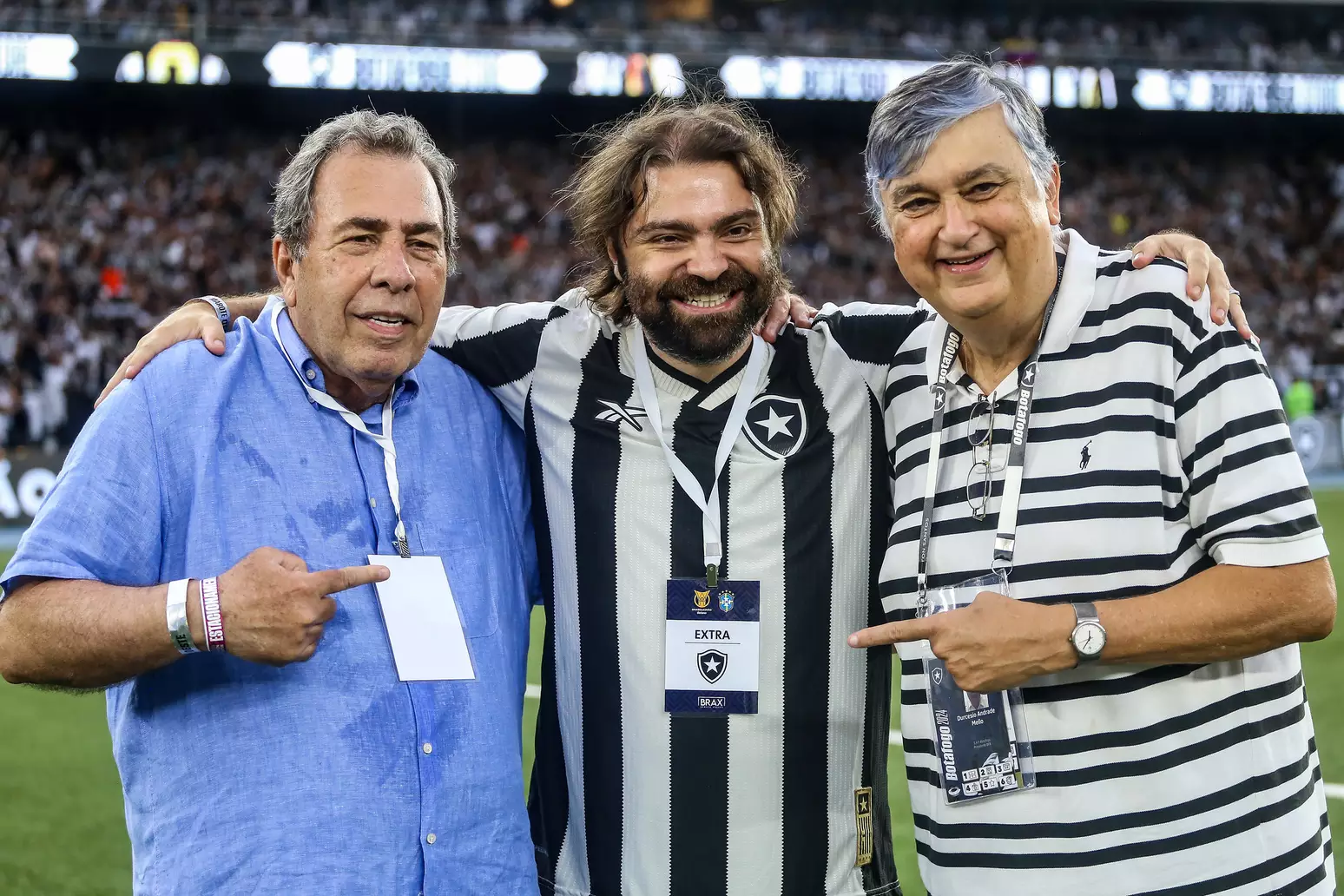 João Paulo Magalhães, Durcésio Mello e Carlos Augusto Montenegro. Foto: Arthur Barreto/Botafogo