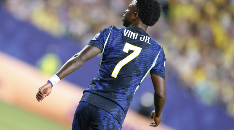 Vinicius Junior com a camisa 7 da seleção brasileira., Fotógrafo: Rafael Ribeiro / CBF