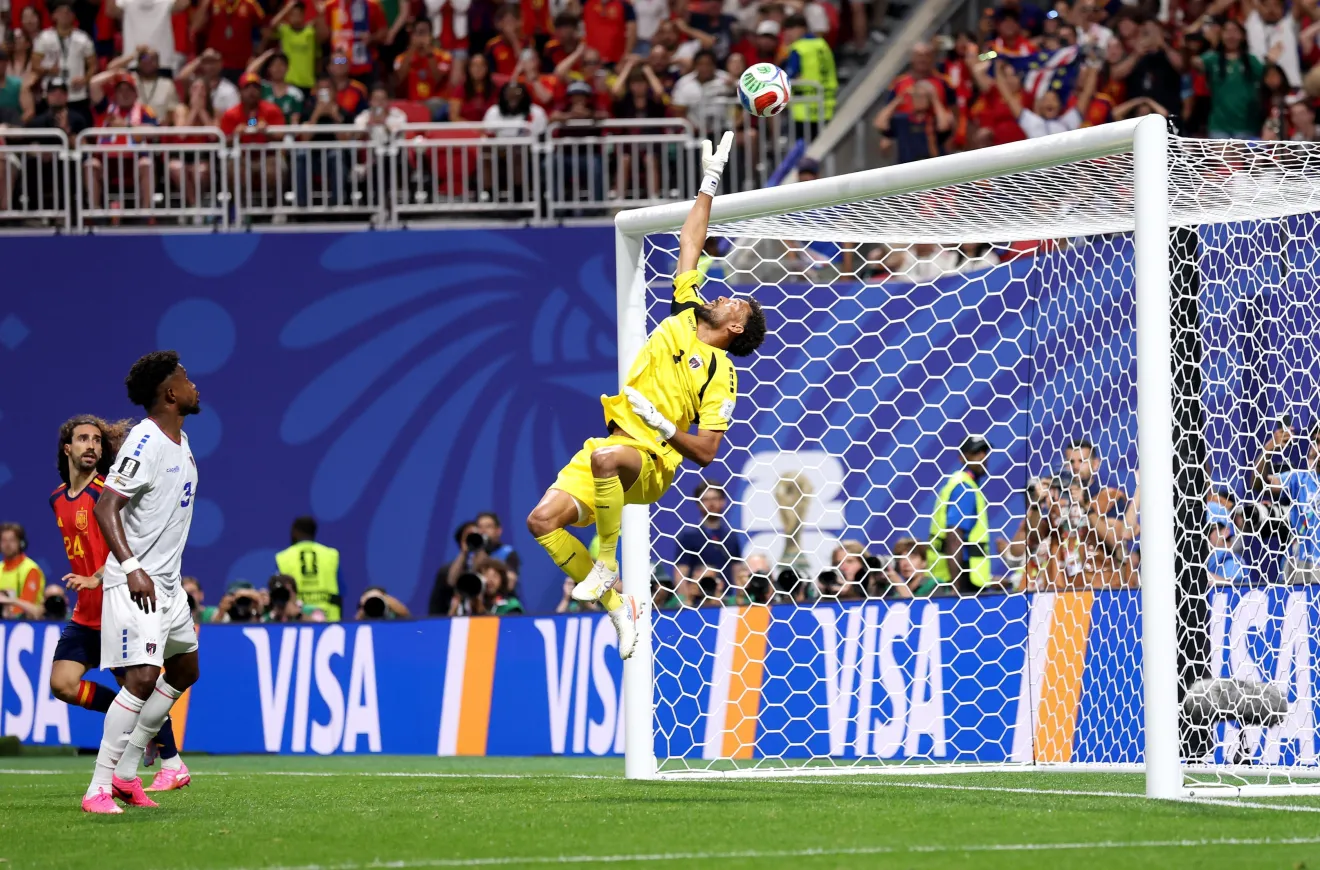 Vozinha fechou o gol contra a Espanha. Maddie Meyer - FIFA/FIFA via Getty Images