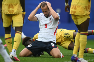 Harry Kane perdeu gol incrível contra Gana. Foto: Mauro Pimentel / AFP