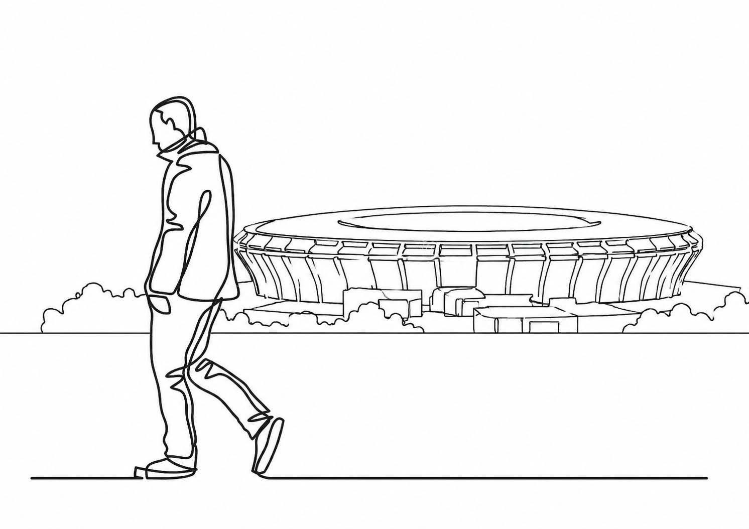 Quanto custa torcer? Torcedor caminhando com o Maracanã no fundo. Imagem: PressFut