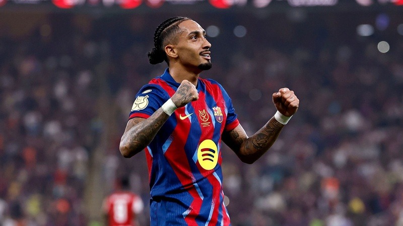 Raphinha, novo capitão do Barcelona.