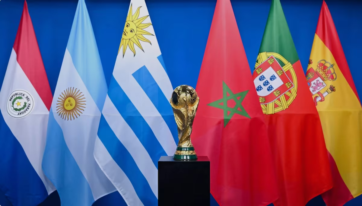 Copa do Mundo Fifa 2030 terá jogos no Paraguai, Argentina, Uruguai, Marrocos, Portugal e Espanha. Foto: Reprodução/Fifa