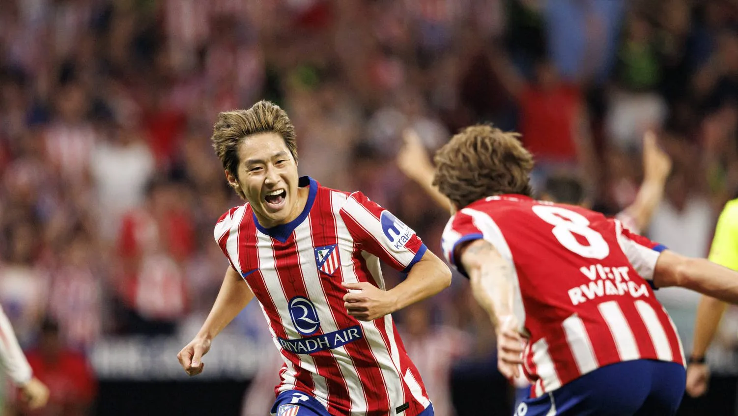 Lee Kang-in celebra gol pelo Atlético de Madrid (Foto: IMAGO / Ball Raw Images)