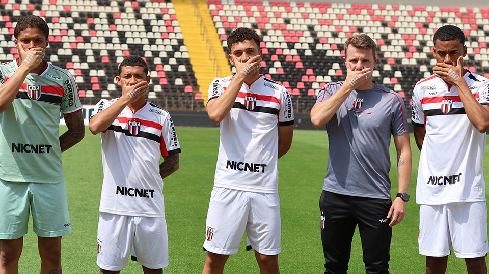 Botafogo-SP leva alerta sobre violência doméstica ao futebol de base. Foto: Divulgação/Botafogo-SP